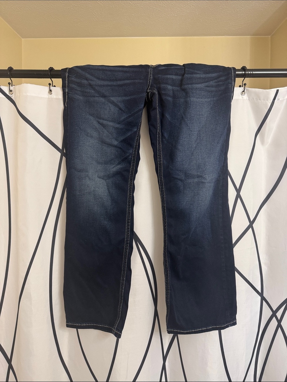 Buckle Black Men's Bootcut Jeans in Dark Blue Denim - Picture 4 of 4